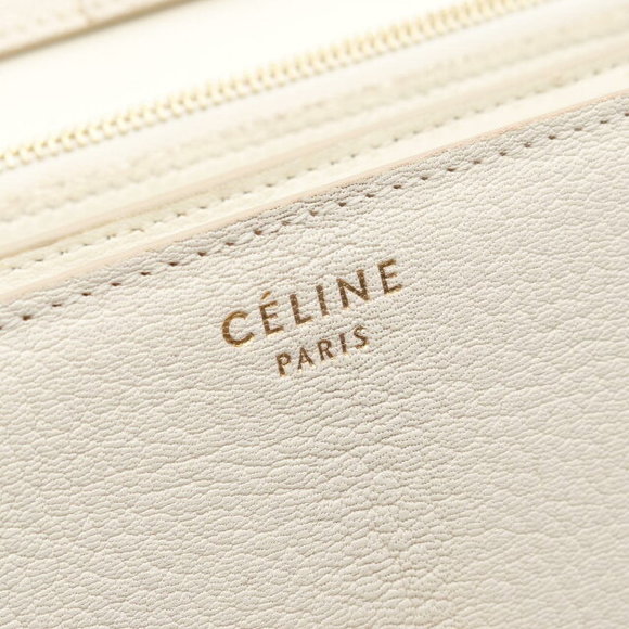 Celine White Bag Shoulder Flap Leather Bag - Picture 4 of 7